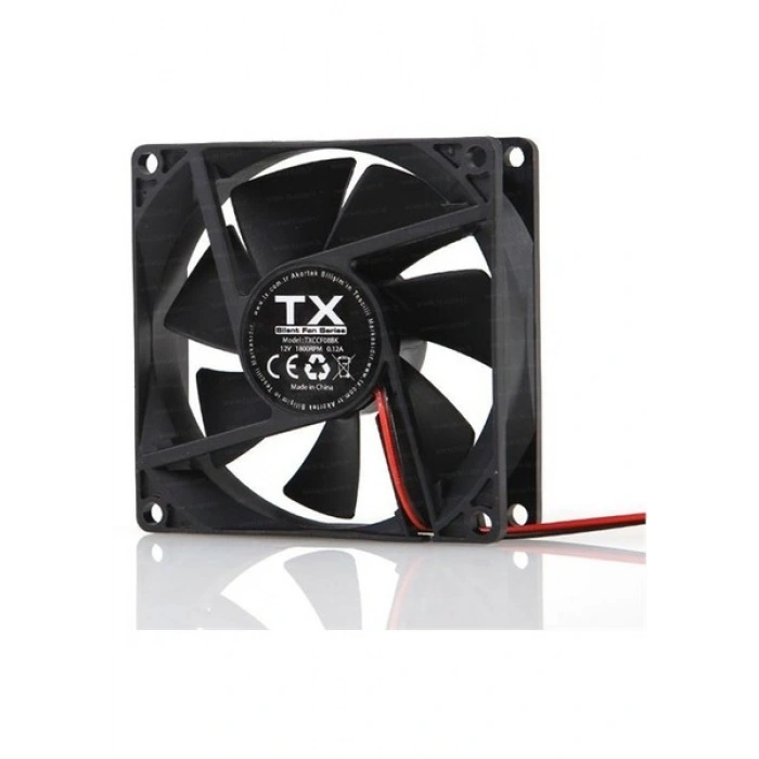 TX 8 cm Siyah Kasa Fanı (TXCCF08BK)