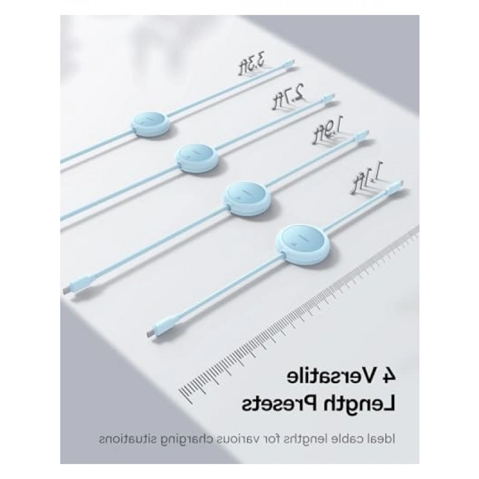 Type-C 60W Kablo, Makaralı Tasarım, 1m