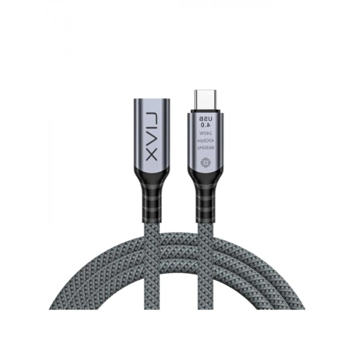 Type-C USB 4.0 Uzatma Kablosu, 1 Metre, 240W Güç