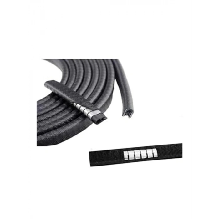 U Tipi Kapı Koruma Fitili, 5 m Siyah Çizik Önleyici