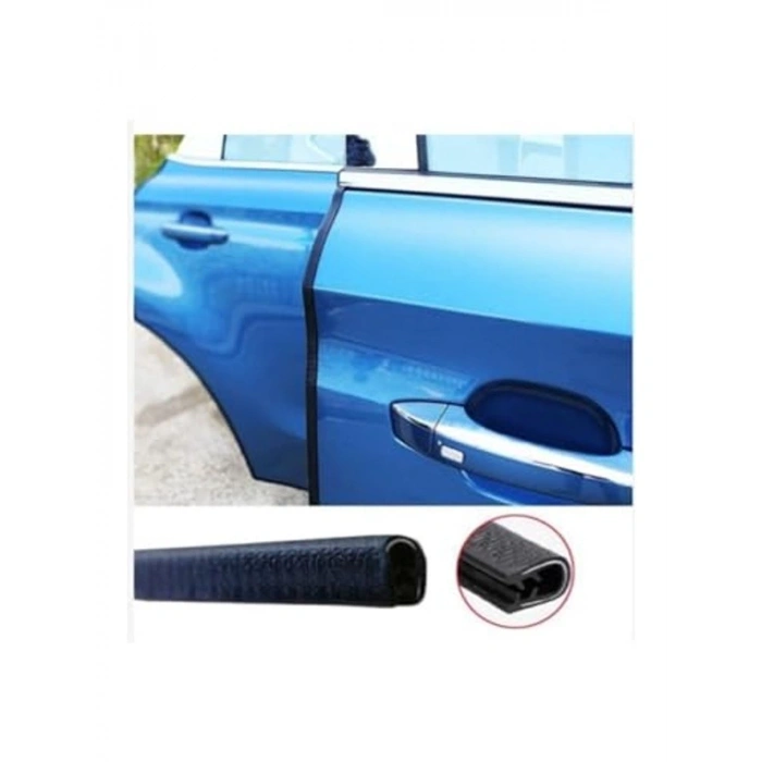 U Tipi Kapı Koruma Fitili, 5 m Siyah Çizik Önleyici