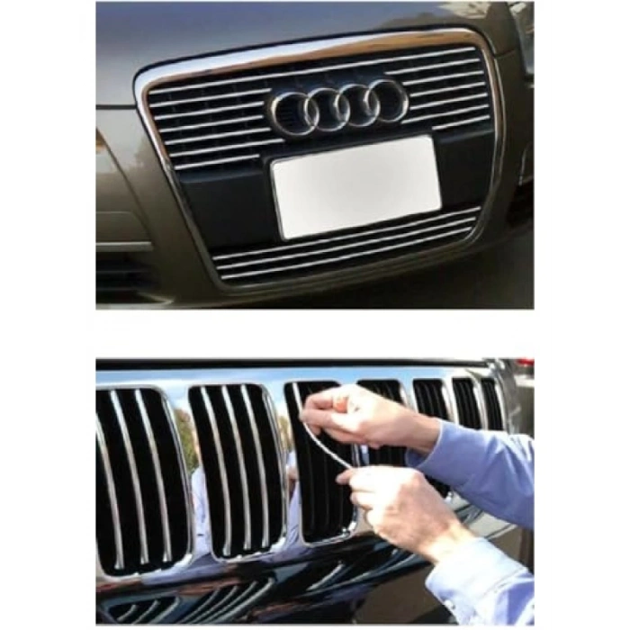 U Tipi Krom Nikelaj Kapı Koruma Şeridi - 5 Metre