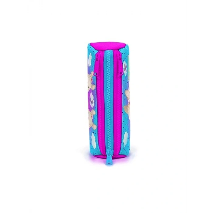 Üç Bölmeli Kalem Çantası, PVC Kumaş, Fermuarlı