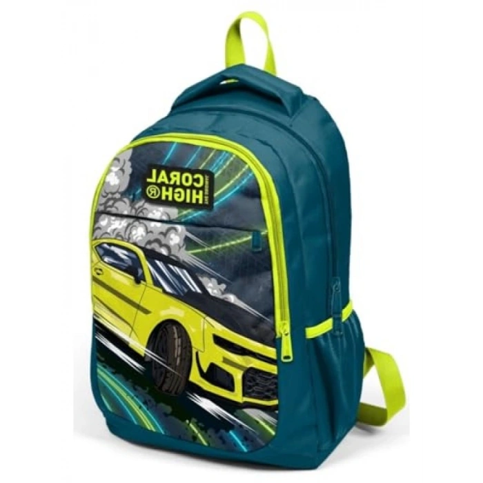 Üç Bölmeli Polyester Sırt Çantası - Erkek Çocuklar İçin