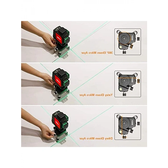 Üç Eksenli Lazer Hizalama Tripodu, Hassas Ayarlamalar için Kullanışlı