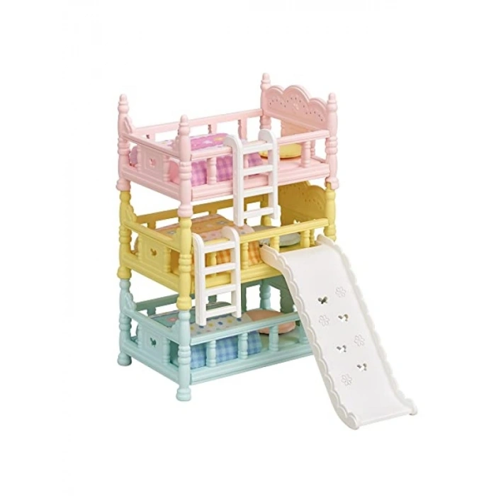 Üç Katlı Ranza Seti - Oyuncak Mobilya