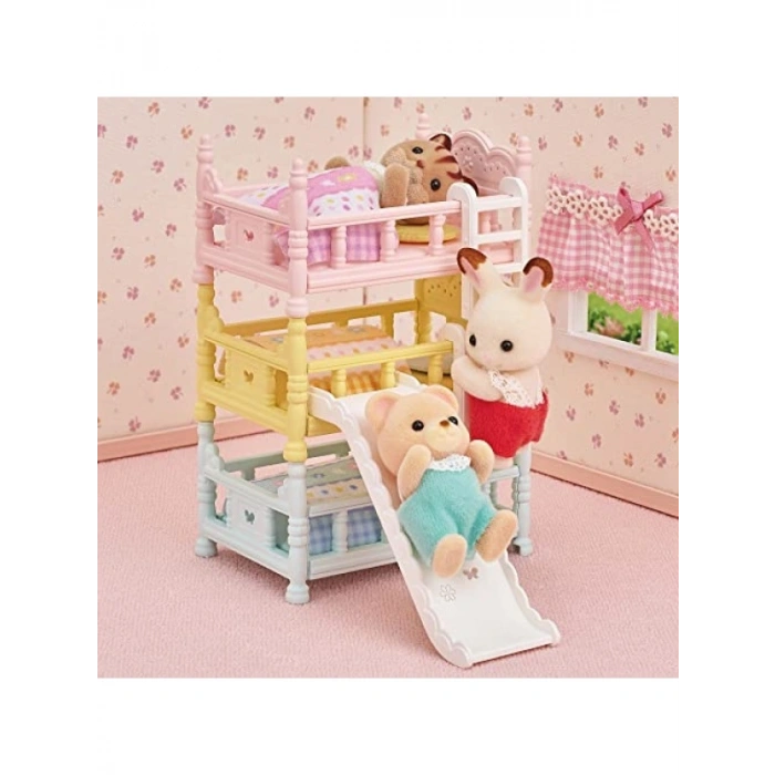 Üç Katlı Ranza Seti - Oyuncak Mobilya