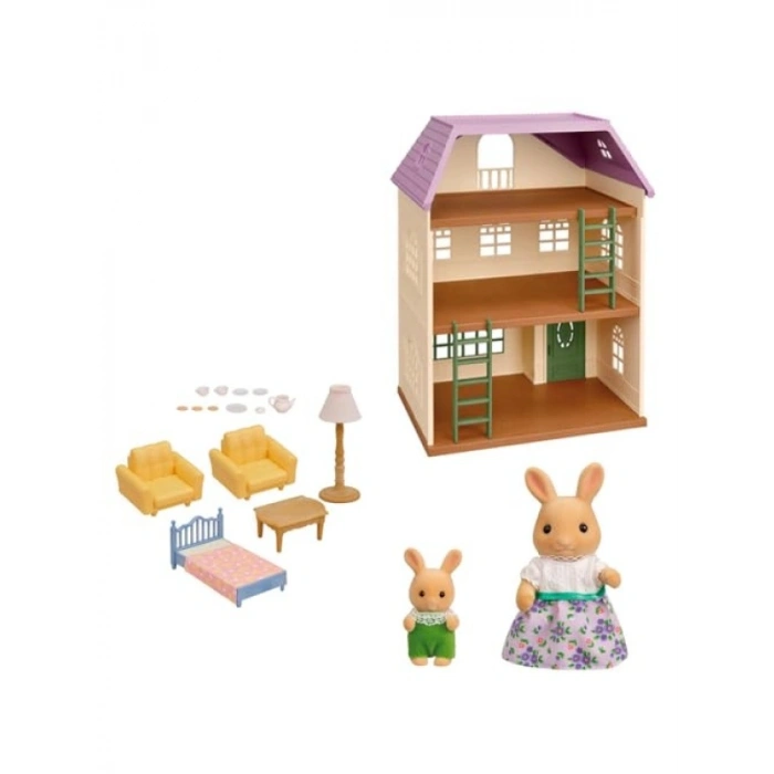 Üç Katlı Teraslı Oyun Evi Seti