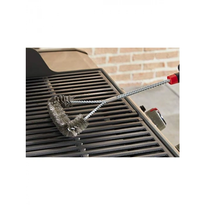 Üç Taraflı Dayanıklı Izgara Fırçası - 46 cm