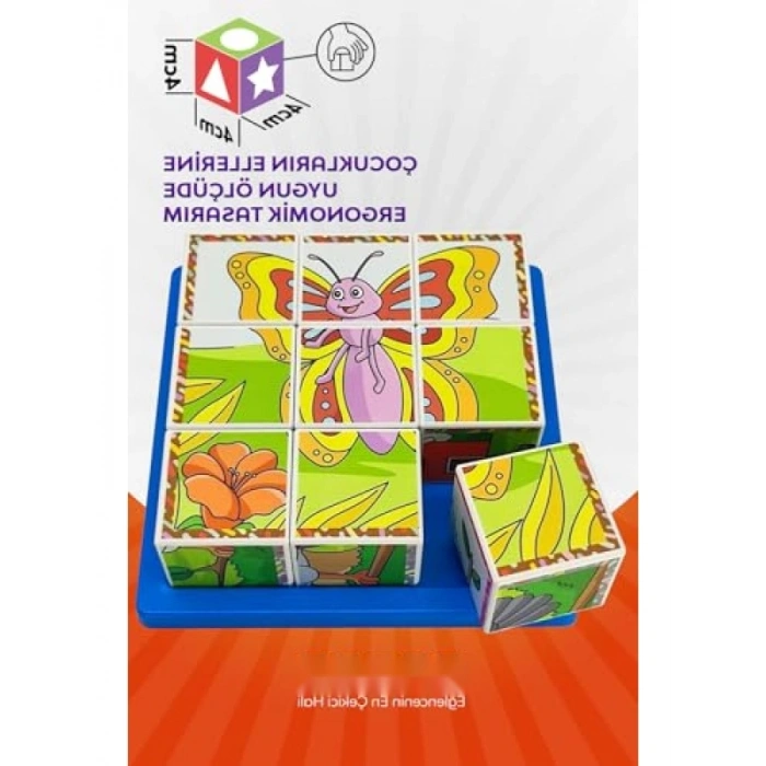 Uçan Hayvanlar 3D Puzzle Seti - 9 Küp ve 6 Yapboz