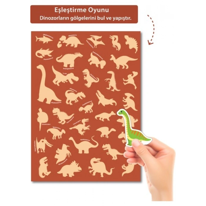Uçan Kitap Tükenmeyen Jöle Sticker Kitabı - Dinozorlar