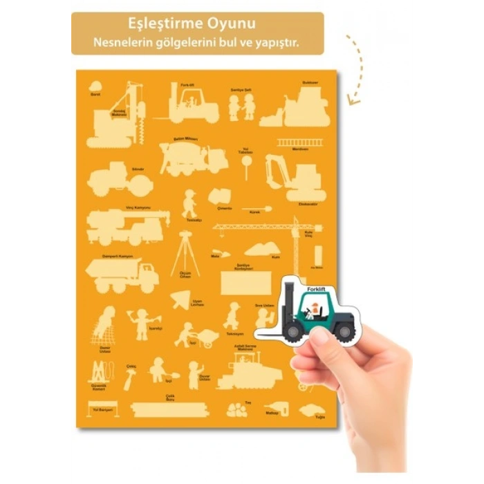 Uçan Kitap Tükenmeyen Jöle Sticker Kitabı - İnşaat