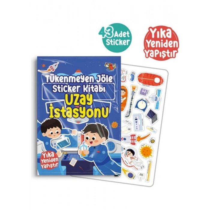 Uçan Kitap Tükenmeyen Jöle Sticker Kitabı - Uzay Istasyonu