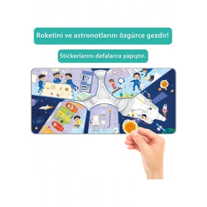 Uçan Kitap Tükenmeyen Jöle Sticker Kitabı - Uzay Istasyonu