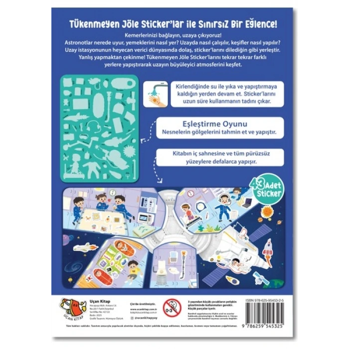 Uçan Kitap Tükenmeyen Jöle Sticker Kitabı - Uzay Istasyonu