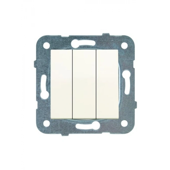 Üçlü Anahtar Mekanizması - Krem Renk