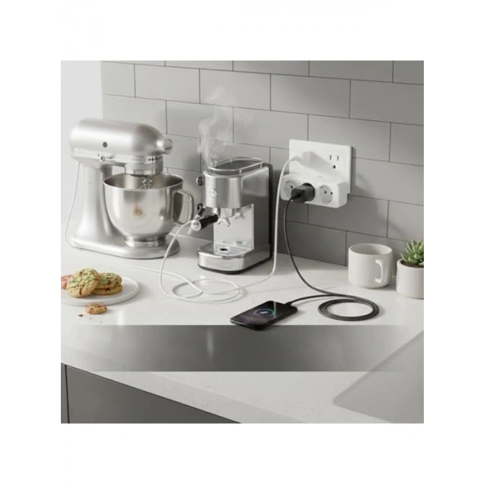 Üçlü Düz Fiş Priz, 250V 16A, 3500W Güç Kapasitesi