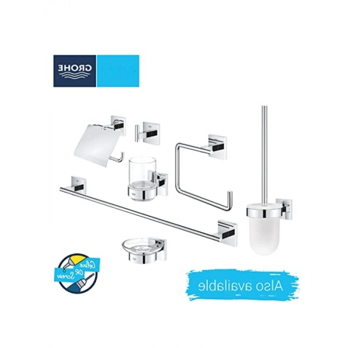 Üçlü Tuvalet Aksesuar Seti, Krom Kaplama