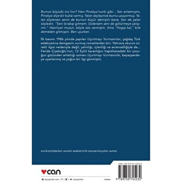 Uçurtmayı Vurmasınlar - Feride Çiçekoğlu 104 Sayfa (Ciltsiz) Roman 2020 Yılı Basımı