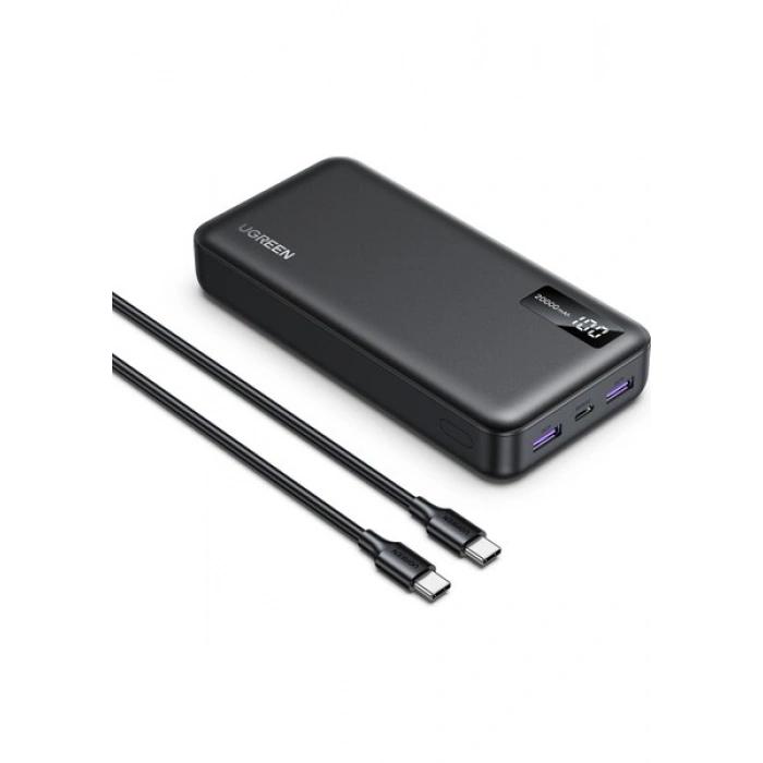 Ugreen 20.000 Mah Pd 3.0 Hızlı Şarj Powerbank 1xusb-C, 2xusb-A - 25683