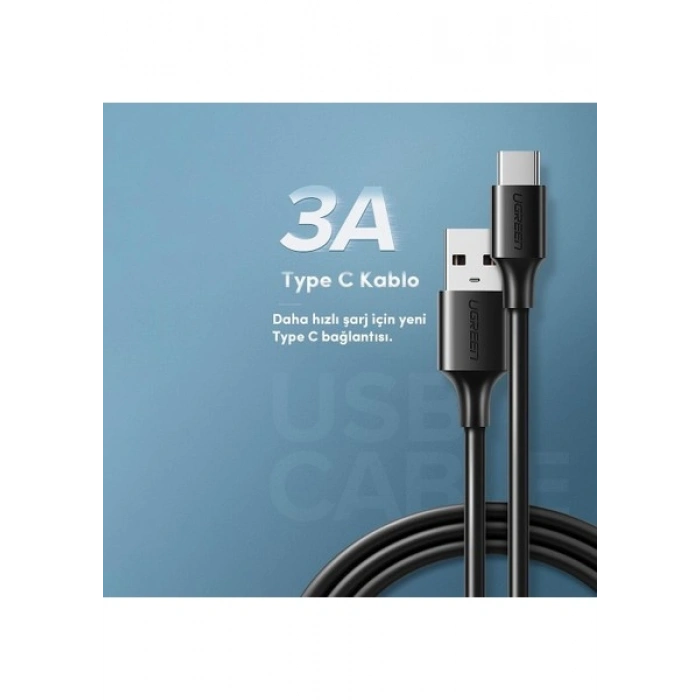 Ugreen 3.0 A USB-A & USB-C Şarj ve Data Kablosu, 25 Santimetre, 60119