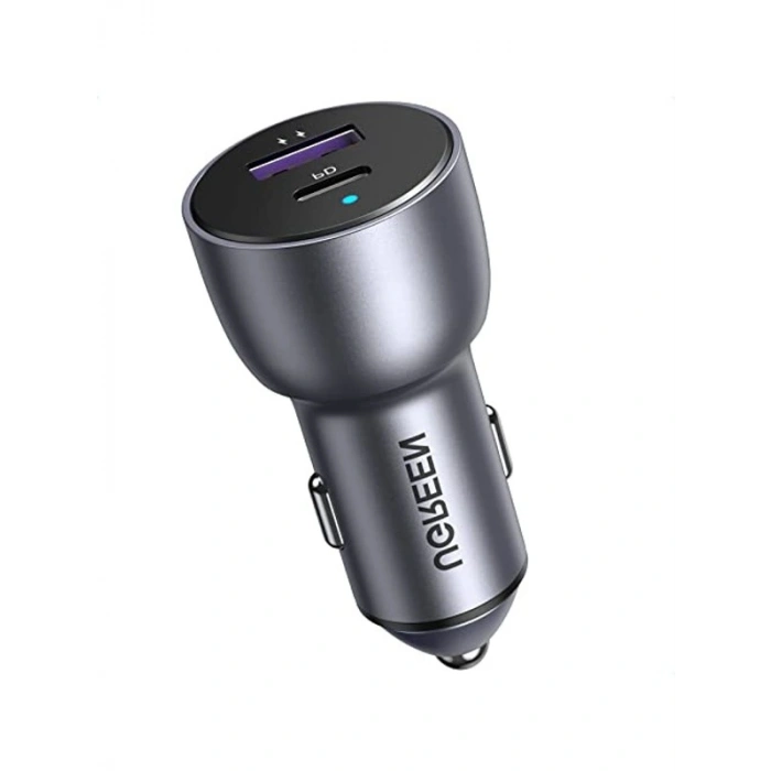 Ugreen 52.5 W Çift Port USB C-USB A PD-QC Hızlı Araç Şarj Cihazı