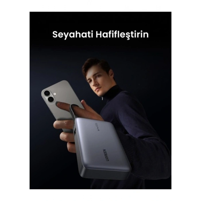 Ugreen Nexode 20.000 Mah 67W Usb-C Dahili Kablolu Hızlı Şarj Powerbank, 55996B