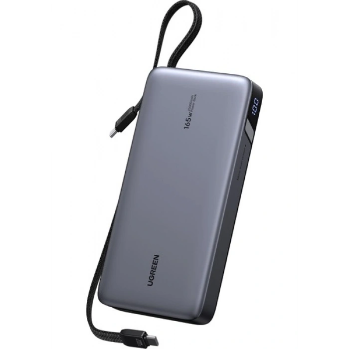 Ugreen Nexode 25.000 Mah 165W Akıllı Ekranlı, Dahili Usb-C Kablolu, Hızlı Şarj Powerbank, 55995B