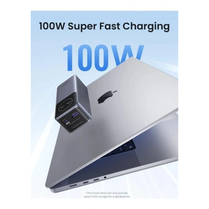 Ugreen Nexode Pro 12.000 Mah 100W Hızlı Şarj Powerbank, 1xusb-C, 1xusb-A, 35526B