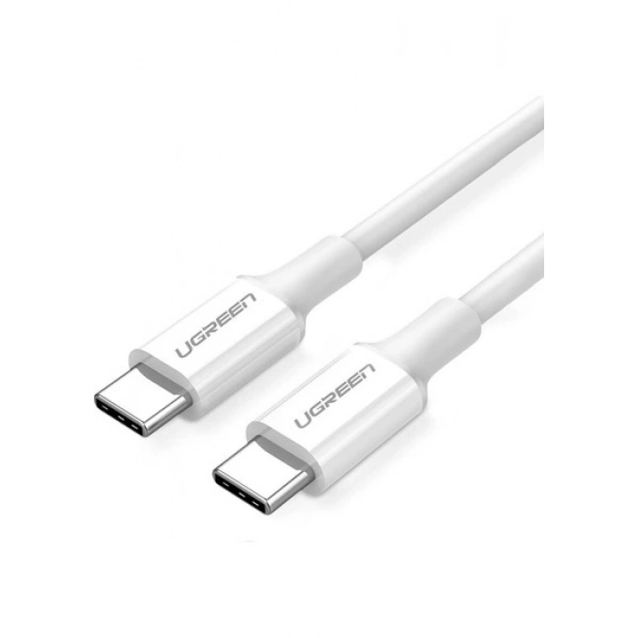 UGREEN USB-C 100W 5A QC PD Hızlı Şarj Kablosu, 2 m, Beyaz, 60552