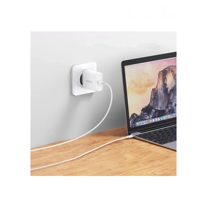 UGREEN USB-C 100W 5A QC PD Hızlı Şarj Kablosu, 2 m, Beyaz, 60552