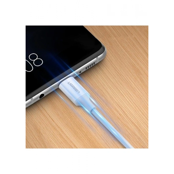 UGREEN USB-C 100W 5A QC PD Hızlı Şarj Kablosu, 2 m, Beyaz, 60552