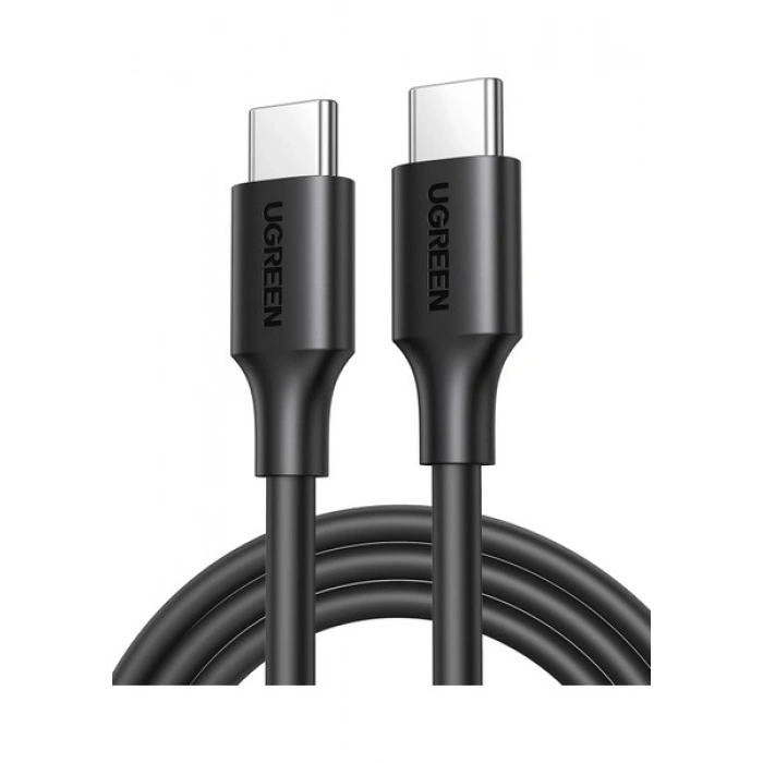 UGREEN USB-C 60W 3A QC PD Hızlı Şarj Kablosu, 0,5 Metre, Siyah, 50996