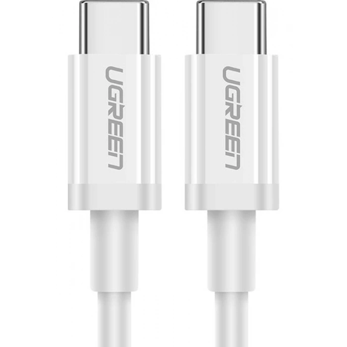 UGREEN USB-C 60W 3A QC PD Hızlı Şarj Kablosu, 1 m, Beyaz, 60518