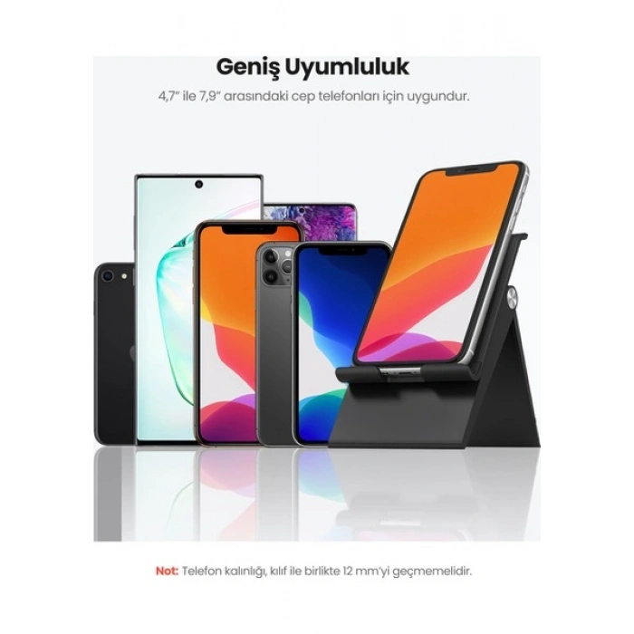 UGREEN Yükseklik Ayarlı Telefon Tutucu Standı, Siyah, 80903