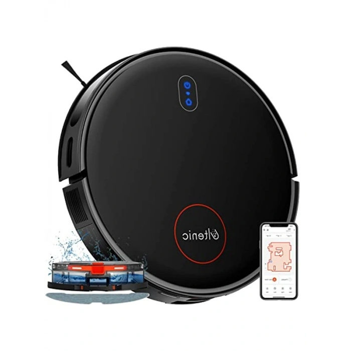 Ultenic D6s Robot Vacuum Cleaner, Vibration Mopping, 3000Pa Strong Suction, Super Slim, APP Control, Ideal for Pet Hair, Hard Floors and Carpets
