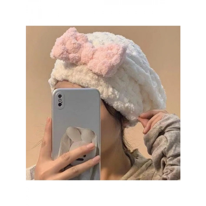 Ultra Emici Mikrofiber Saç Kurutma Bonesi - Pratik ve Yumuşak
