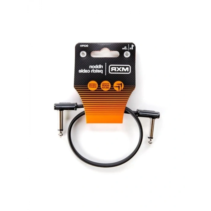 Ultra İnce 1/4-İnç Dik Açı MXR Şerit Yama Kablosu - 1ft