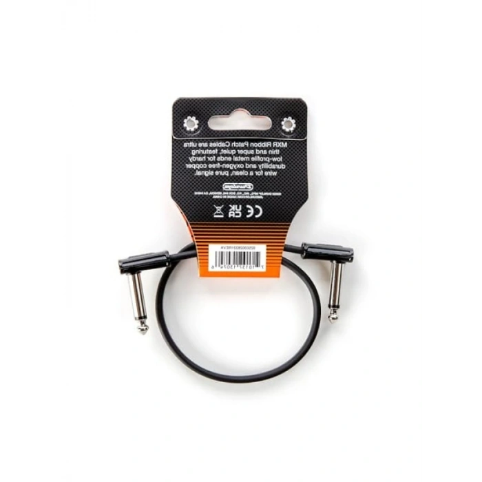 Ultra İnce 1/4-İnç Dik Açı MXR Şerit Yama Kablosu - 1ft