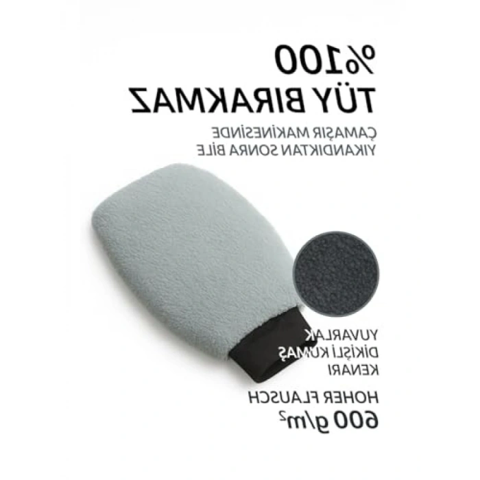 Ultra Kalın Mikrofiber Oto Kurulama Havlusu - Orta Boy Gri