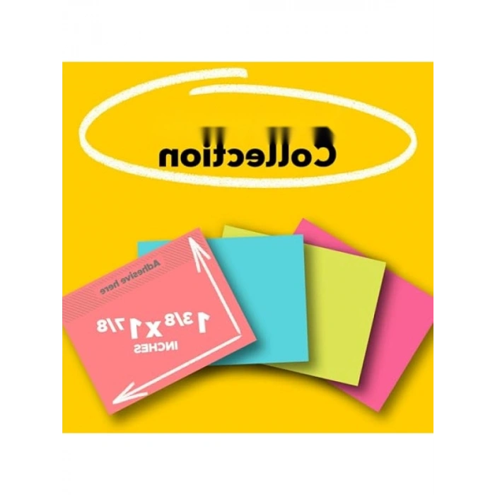 Ultra Renkli Yapışkan Notlar - 8 Ped/Paket