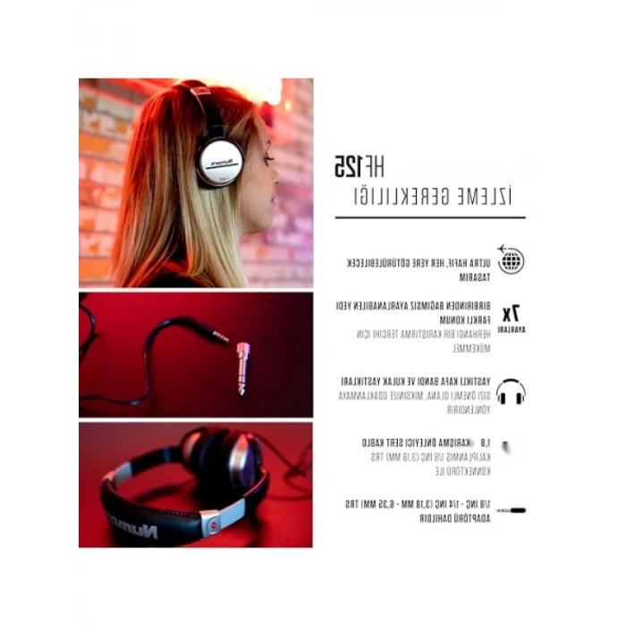 Ultra Taşınabilir Profesyonel DJ Kulaklık - Kablolu