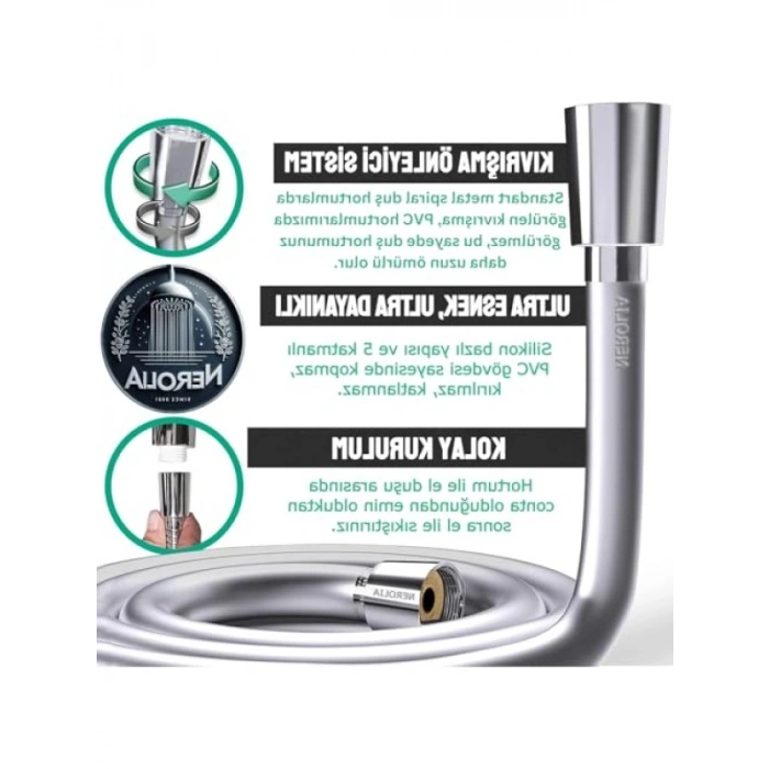 Ultra Uzun PVC Duş Hortumu - 200 cm