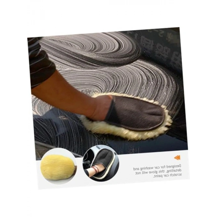 Ultra Yumuşak Peluş Araba Yıkama ve Polisaj Eldiveni