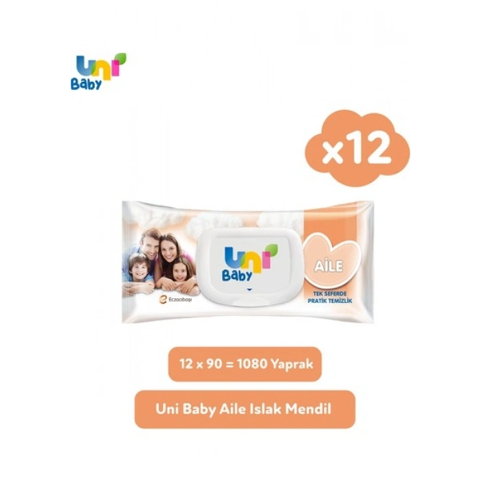 Uni Baby Aile Islak Mendil 12x90 (1080 Yaprak)