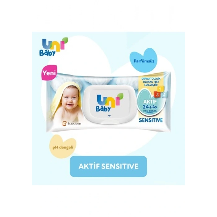Uni Baby Aktif Sensitive Islak Mendil 12li 1080 Yaprak