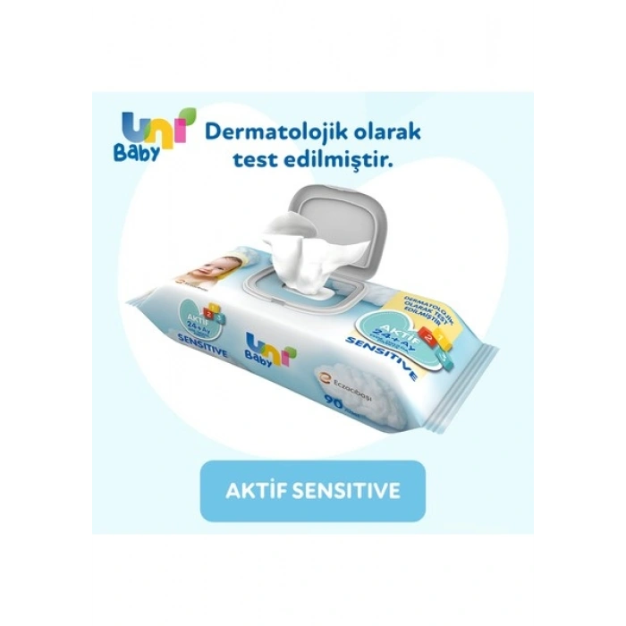 Uni Baby Aktif Sensitive Islak Mendil 12li 1080 Yaprak