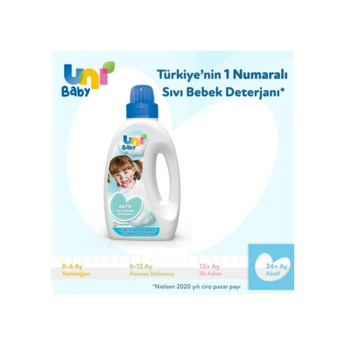 Uni Baby Çamaşır Deterjanı 1.500 ml 3lü Ekonomik Fırsat Paketi