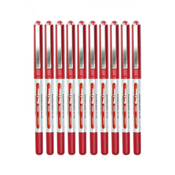 Uniball Eye Mikro Pilot Kalem, 10 Adet, 0.5 mm, Kırmızı