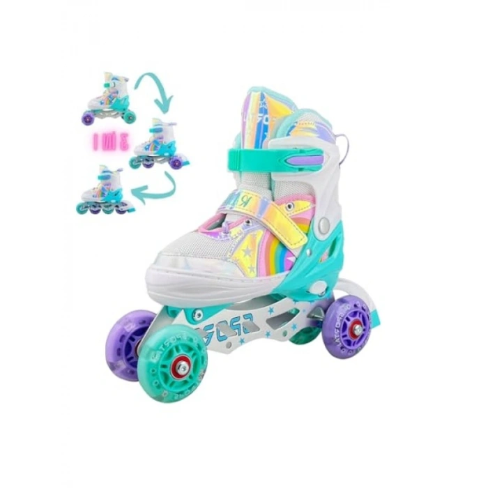 Unicorn Işıklı Kız Çocuk Pateni